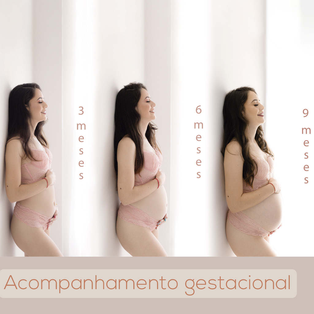 Foto de acompanhamento Gestante 3, 6 e 9 meses.