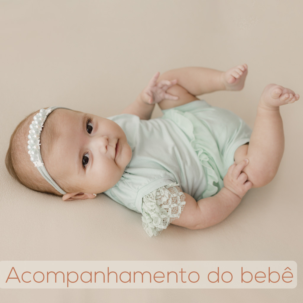 Foto de acompanhamento do fotográfico do bebê